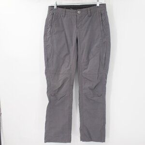 kuhl pants Women's 4 spire roll up‎ hiking gray flat front nylon cotton outdoor